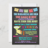 Invitation Chalkboard mexicaine fiesta post mariage (Devant)