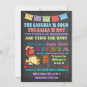 Invitation Chalkboard Mexicaine Fiesta Sangria Couples Douche (Devant)
