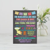 Invitation Chalkboard Mexicaine Fiesta Wedding shower (Debout devant)