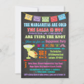 Invitation Chalkboard Mexican Fiesta fiesta Party (Devant)