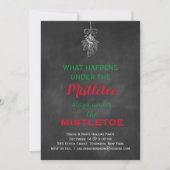 Invitation Chalkboard Mistletoe Fête (Devant)