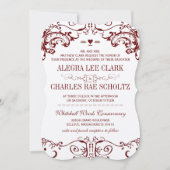 Invitation Chalkboard moderne Bourgogne Typographie Invitatio (Devant)