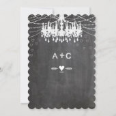 Invitation Chalkboard Moderne Typographie Vintage Lustre (Dos)