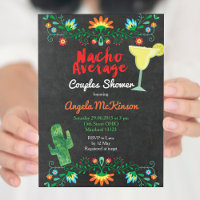 Chalkboard Nacho Moyenne Couple Douche Floral