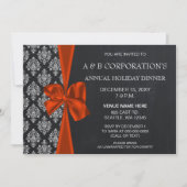 Invitation Chalkboard Orange Corporate Holiday Party (Devant)