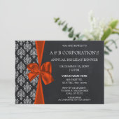 Invitation Chalkboard Orange Corporate Holiday Party (Debout devant)