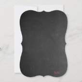 Invitation Chalkboard Painted Floral 10e fête d'anniversaire (Dos)