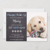 Invitation Chalkboard Pawty Chien Chien Chien Chien Chien Chi (Devant)