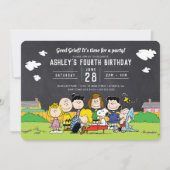 Invitation Chalkboard Peanuts Charlie Brown et Gang Anniversa (Devant)