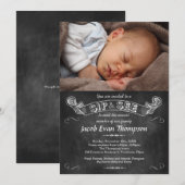 Invitation Chalkboard Photo Sip et voir la fête (Devant / Derrière)