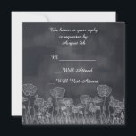 Invitation Chalkboard Poppy Mariage R.S.V.P.<br><div class="desc">Ce mariage de pavot à plateau noir R.S.V.P. fait partie de set. FAIRE-PART DE MARIAGE : http://www.zazzle.com/chalkboard_poppy_wedding_invitation-256836631519455861</div>
