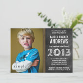 Invitation Chalkboard Préscolaire Diplôme de 2e année Voir de (Debout devant)