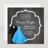 Invitation Chalkboard Prom (Devant / Derrière)