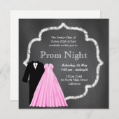 Invitation Chalkboard Prom (Devant / Derrière)
