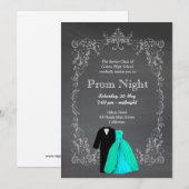 Invitation Chalkboard Prom (Devant / Derrière)