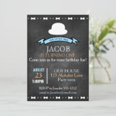 Invitation Chalkboard regardez l'invitation de premier annive (Debout devant)