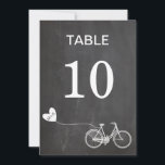 Invitation Chalkboard romantique vélos initiales numéro de ta<br><div class="desc">Coordonné avec White Elegant Invitation Set. Trouver d'autres options dans ma boutique : http://www.zazzle.com/designbyredline</div>