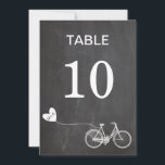 Invitation Chalkboard romantique vélos initiales numéro de ta<br><div class="desc">Coordonné avec White Elegant Invitation Set. Trouver d'autres options dans ma boutique : http://www.zazzle.com/designbyredline</div>