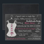 Invitation Chalkboard rose dentelle Lingerie Douche Bachelore<br><div class="desc">Chalkboard Dentelle Lingerie Douche Bachelorette Fête Invitations dans le thème rose</div>