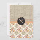 Invitation Chalkboard Russe Pays Thanksgiving Burlap Lace (Dos)