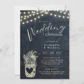 Invitation Chalkboard Rustique Mason Jar Mariage DIGITAL Impr (Devant)