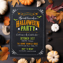 Chalkboard Rustique Spooktacular Halloween Party