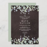 Invitation Chalkboard Sage et Lilac Fête des mariées florale<br><div class="desc">Conçu pour coordonner avec notre collection de douche nuptiale Sage et lilas pâturages. De jolis feuilles de sauge et de lilas se balancent sur un cadre doré élégant qui renferme vos détails de douche nuptiale, dans un texte élégant classique, sur un arrière - plan chic et chic de tableau noir....</div>