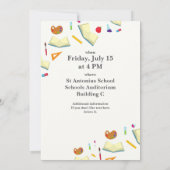 Invitation Chalkboard School Farewell Retraité Teacher Party (Dos)