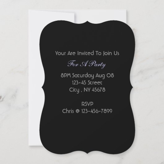 Invitation chalkboard scripts chandelier paris eiffel tower (Dos)