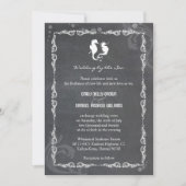 Invitation Chalkboard SeaHorse Destination Mariage (Devant)