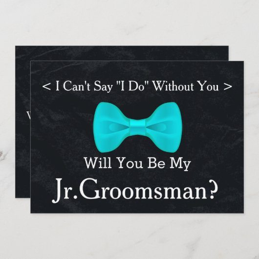 Invitation Chalkboard Seras-tu mon Jr.Groomsman (Devant / Derrière)