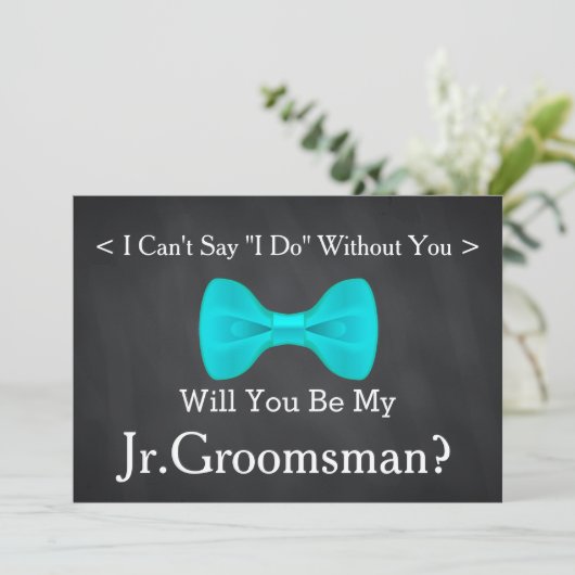 Invitation Chalkboard Seras-tu mon Jr.Groomsman (Debout devant)