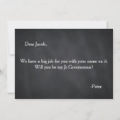 Invitation Chalkboard Seras-tu mon Jr.Groomsman (Dos)