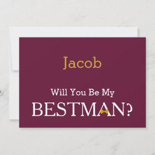 Invitation Chalkboard Serez-Vous Mon Meilleur Homme ?