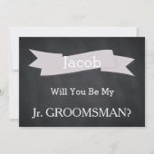 Invitation Chalkboard Serez-Vous Notre Jr Groomsman ? (Devant)