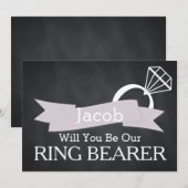 Invitation Chalkboard Serez-Vous Notre Porteur De Bague ? (Devant / Derrière)