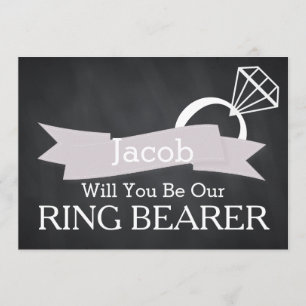 Invitation Chalkboard Serez-Vous Notre Porteur De Bague ?