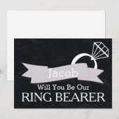 Invitation Chalkboard Serez-Vous Notre Porteur De Bague ? (Devant / Derrière)