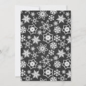 Invitation Chalkboard Snowflakes Fête (Dos)