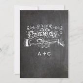 Invitation Chalkboard Space for Hand Writer Nom de l'invité (Dos)