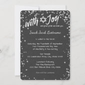 Invitation Chalkboard Sparkel Sky Bar Mitzvah (Devant)