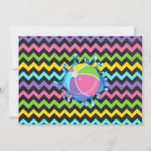 Invitation Chalkboard Splish Splash Bassh photo rose d'annive (Dos)