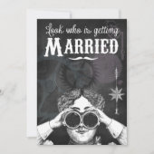 Invitation Chalkboard Steampunk Mariage (Devant)