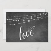 Invitation Chalkboard String Lights Heureusement Jamais Après (Dos)