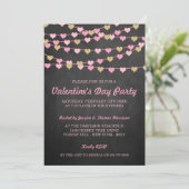 Invitation Chalkboard String Love Coeur Saint Valentin (Debout devant)