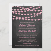 Invitation Chalkboard String Love Heart Fête des mariées (Devant)