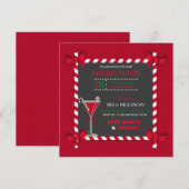 Invitation Chalkboard Sucre de canne Cadre Cocktail Fête de V (Devant / Derrière)