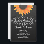 Invitation Chalkboard Sunflower Rustic Country Fête des marié<br><div class="desc">Chalkboard Tournesol Rustique pays nuptiale Invitations</div>
