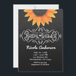Invitation Chalkboard Sunflower Rustic Country Fête des marié<br><div class="desc">Chalkboard Tournesol Rustique pays nuptiale Invitations</div>
