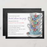 Invitation Chalkboard Teups Fête des mariées Tea Party<br><div class="desc">Célébrez dans le style avec ces invitations branchées à la douche nuptiale. Ce design est facile à personnaliser avec votre libellé d'événement spécial et vos invités seront ravis quand ils reçoivent ces invitations fabuleux.</div>